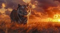 Twilight Majesty: Tiger in Amber Fields