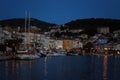 Twilight in Mali Losinj harbour,Croatia
