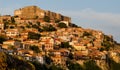 Twilight at Molyvos on the island of Lesvos in Greece Royalty Free Stock Photo