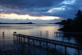 Twilight at Olga Dock on Orcas Island Washington