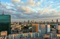 Twilight over the center of Warsaw