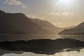 Sunrise over Loch Leven in Glencoe surroundings Royalty Free Stock Photo