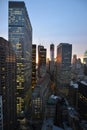 Twilight over Lower Manhattan Royalty Free Stock Photo