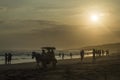 Twilight on the parangkusumo beach Royalty Free Stock Photo