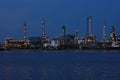Twilight at petrochemical Royalty Free Stock Photo