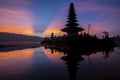 Twilight at Pura Ulun Danu Bratan at Bali, Indonesia. Royalty Free Stock Photo