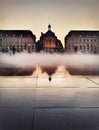 Twilight Reflections - Bordeaux Water Mirror & Place de la Bourse Royalty Free Stock Photo