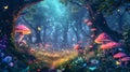 Twilight Reverie: Mystical Forest Serenade./n