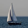 A Twilight Sail on Lake Michigan Royalty Free Stock Photo