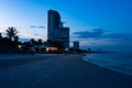 Twilight scene of Hua Hin sea beach