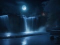 Twilight Serenity: Bring Home the Tranquility of a Nighttime Waterfall