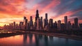 Twilight serenity: chicago skyline