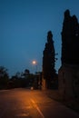 Twilight Serenity on a Historic Street