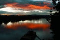 Sunset on the SÃÂ£o Francisco River in Pirapora, Minas Gerais, Brazil Royalty Free Stock Photo