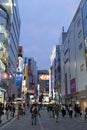 Twilight shot of Akihabara shopping area