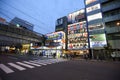 Twilight shot of Akihabara shopping area