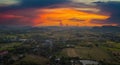 Twilight sky background. Colorful Sunset sky and cloud. vivid sky in twilight time background. Fiery orange sunset sky. Beautiful Royalty Free Stock Photo