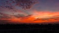 Twilight sky background. Colorful Sunset sky and cloud. vivid sky in twilight time background. Fiery Red sunset sky. Beautiful Royalty Free Stock Photo