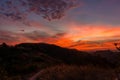 Twilight sky background. Colorful Sunset sky and cloud. vivid sky in twilight time background. Fiery Red sunset sky. Beautiful Royalty Free Stock Photo