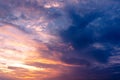 Twilight sky and cloudy cumulus