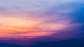 Twilight sky with colorful sunset and clouds at beach Royalty Free Stock Photo