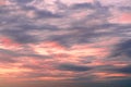 Twilight sky with effect of light pastel tone. Colorful clouds on the dramatic sunset sky Royalty Free Stock Photo