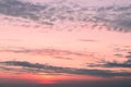 Twilight sky with effect of light pastel tone. Colorful clouds on the dramatic sunset sky Royalty Free Stock Photo