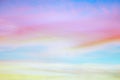 Twilight sky with effect of light pastel tone. Colorful sunset with soft clouds Royalty Free Stock Photo