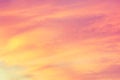 Twilight sky with effect of light pastel tone. Colorful sunset with soft clouds Royalty Free Stock Photo