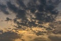 Twilight Sky Gold Clouds Background