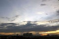 twilight sky in north jakarta Royalty Free Stock Photo