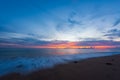 Twilight sky with motion of wave