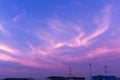 Twilight Sky Silk Clouds Purple Color Background