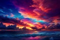 Twilight Sky . Stunning sky Vibrant Sky And Stunning abstract Clouds background generative ai art