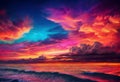 Twilight Sky . Stunning sky Vibrant Sky And Stunning abstract Clouds background generative ai art