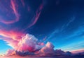 Twilight Sky . Stunning sky Vibrant Sky And Stunning abstract Clouds background generative ai art