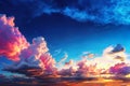 Twilight Sky . Stunning sky Vibrant Sky And Stunning abstract Clouds background generative ai art