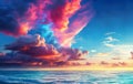 Twilight Sky . Stunning sky Vibrant Sky And Stunning abstract Clouds background generative ai art