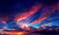 Twilight Sky . Stunning sky Vibrant Sky And Stunning abstract Clouds background generative ai art