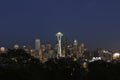 Twilight Skyline of Seattle Washington Royalty Free Stock Photo