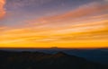 Twilight sunset Evening light on the mountain