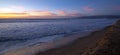 Twilight sunset over beach in Ventura California USA Royalty Free Stock Photo