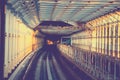 Tunnel rail road of Yurikamome monorail