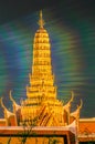 Twilight Temple of the Emerald Buddha Wat Phra Kaew of Bangkok Royalty Free Stock Photo