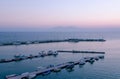 Twilight on the Thermic Gulf, Chalkidiki, Greece Royalty Free Stock Photo