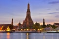 Twilight time of Wat Arun Royalty Free Stock Photo