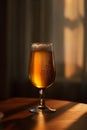 Twilight Tipples: A Golden Hour Gathering at the Hazy Tavern Tab Royalty Free Stock Photo