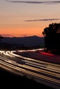 Twilight Traffic Streaks Royalty Free Stock Photo