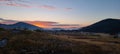 Twilight Tranquility: Golden Hour over the Silent Valley Royalty Free Stock Photo