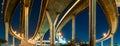 Twilight under view panorama Bhumibol Bridge Royalty Free Stock Photo